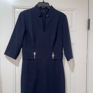 Tahari Navy Dress